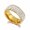 14K Gold-Plated B, variant on Unisex Cluster Circle Ring for Both Men and Women 14K Black Gold Plated with White Cubic Zirconia for Birthday Size 11 Gift Box Included