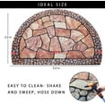 thumbnail image 2 of Decorative Doormat Outdoor Rubber Mat for Front Door Entrance Mat Indoor 2x3 Rug for Front Door Entry Non Slip Mat Outside Doormat Half Round (Cobble), 2 of 7