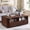 Walnut, variant on IFMust 51" Modern Coffee Table, Grooved Design Console Table with 2 Drawers and Open Shelf for Living Room, Bedroom ，Walnut