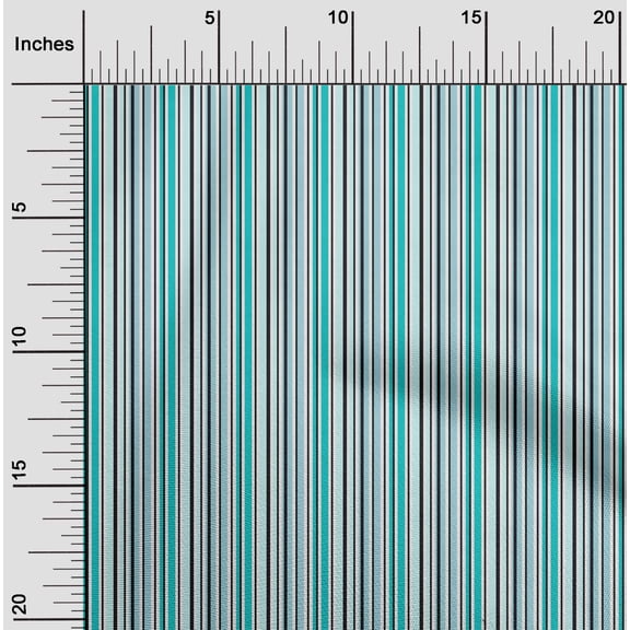 oneOone Organic Cotton Poplin Twill Fabric Multicolor Stripe Print Fabric By Yard 42 Inch Wide