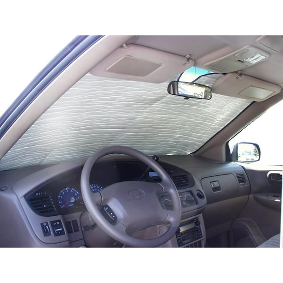 HeatShield, The Original Windshield Sun Shade, Custom-Fit for Toyota Sienna Minivan 1998, 1999, 2000, 2001, 2002, 2003, Silver Series