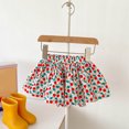 thumbnail image 2 of Ruyang Girls Summer Cute Floral Skirt Shorts Loose Ruffle Wide Leg Swing Shorts Pull-On Active Skort Comfort Bottoms, 2 of 4