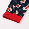 thumbnail image 5 of HOWPAY Family Matching Christmas Pajamas Snowman Graphic Crew Neck Long Sleeve Tops and Pants Sleepwear Outfits for Women Men Soft 2 Piece Xmas Lounge Sets Blue S, 5 of 7