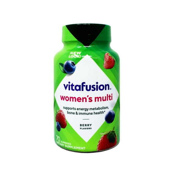 Vitafusion Women's Multivitamin Gummies, Bone & Immune Health, Berry Flavored, 70 Count