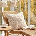 thumbnail image 4 of Dmlowu Fall Pumpkin Pillow Covers for Couch, Soft Plush Corduroy Embroidered Pillow Cases for Thanksgiving Halloween Decorations, Warm Autumn Orange, 18 x 18 inch, 4 of 7