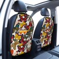 thumbnail image 2 of Retro Floral Butterfly A Mats Back Seat Protectors, Car Seat Protector Vehicle Organizers Waterproof Cover Back Seat Cover for Kids with 3 Storage Pockets 2 Pack, 2 of 5