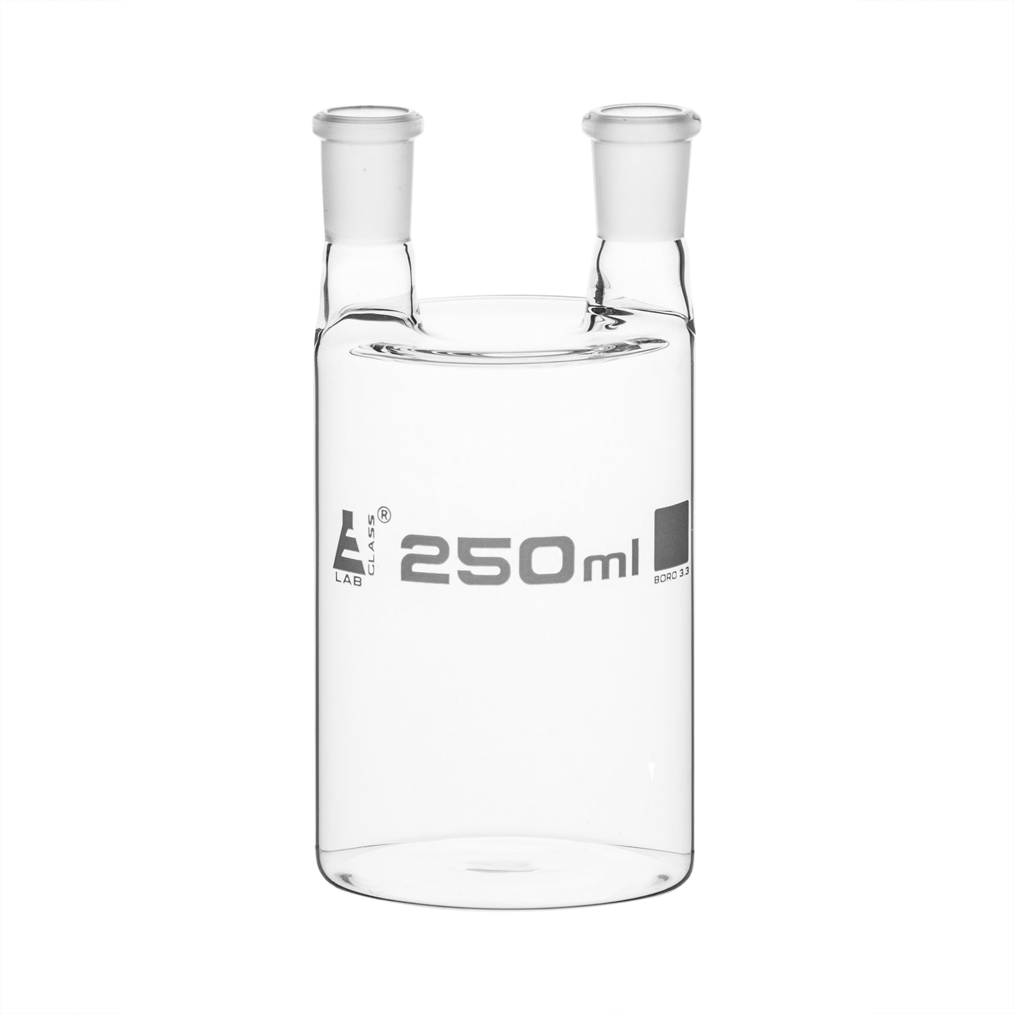 Woulff Gas Wash Bottle, 250ml Capacity Borosilicate Glass Two Necks