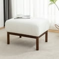 thumbnail image 3 of Modern Upholstered Ottoman, Square Footrest Stool with Solid Wood Legs for Living Room, Bedroom, Entryway, 3 of 8