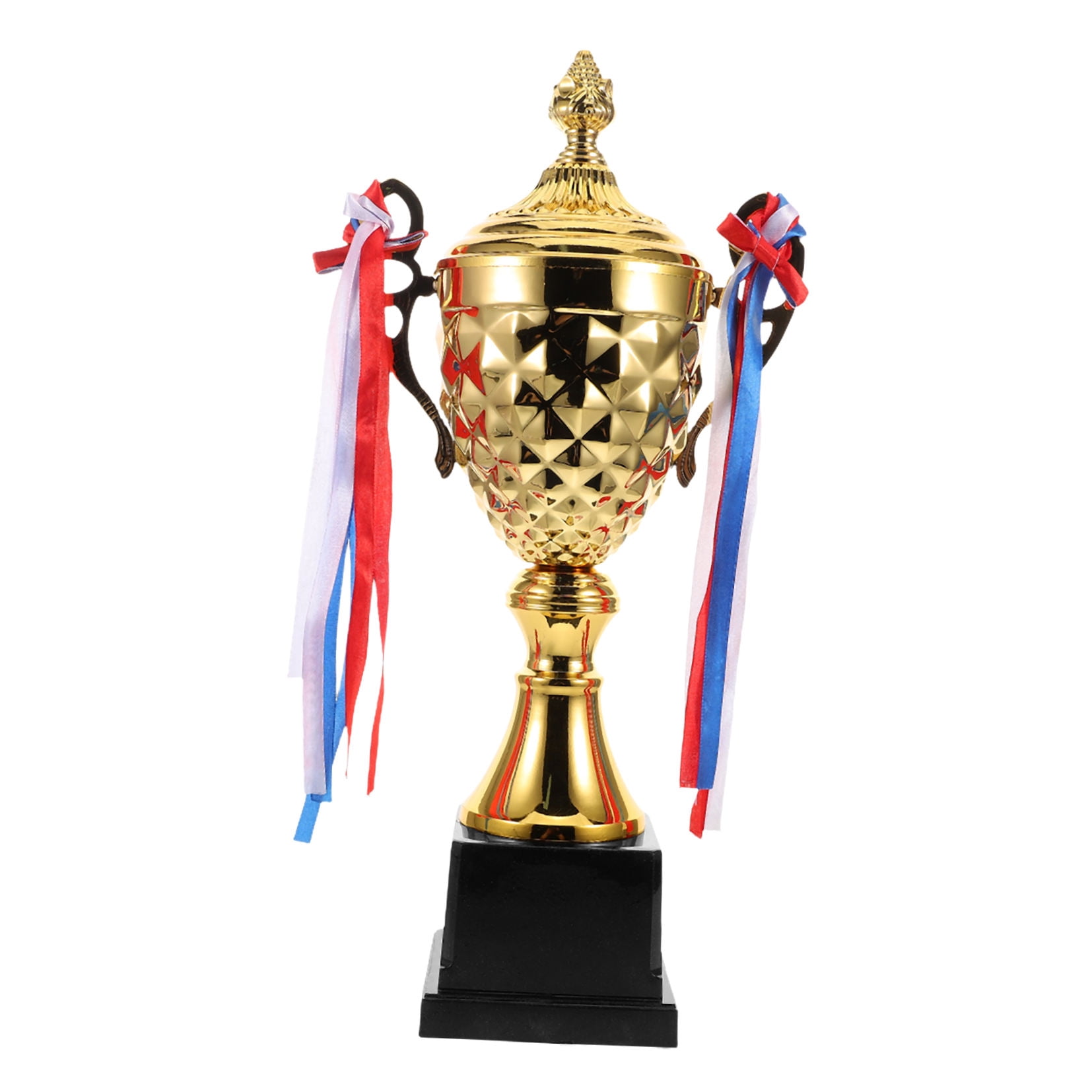 WRISTBIQUE Metal Sports Trophy Cup in Orange for Awards Ceremonies and Display Decoration