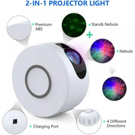 

[Big Clear!]Christmas Projector Lights LED Colorful Starry Sky Projection Lamp Lamp for Children Rooms Holidays Birthday Parties GRAY EU Plug-Gray