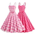 thumbnail image 3 of Femmes Robe Princesse Style A-Ligne Grand Ourlet Volants Couleur Assortie Taille Élastique Serrée Robe de Bal de Fête de Noël Sans Manches, 3 of 9