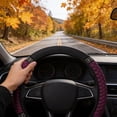 thumbnail image 4 of Bling Steering Wheel Cover Soft Leather, 15 Inch Colorful Rhinestones Auto Elastic Protector with Diamond for Women Girls, Car Accessories for Most Cars, SUVs, 4 of 8