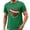 ZB33660-Green, variant on Men's Game Day T-Shirt Realistic Football Heart Graphic Short Sleeve Tee Sports Fan Top Laced Leather Look Casual Green,S