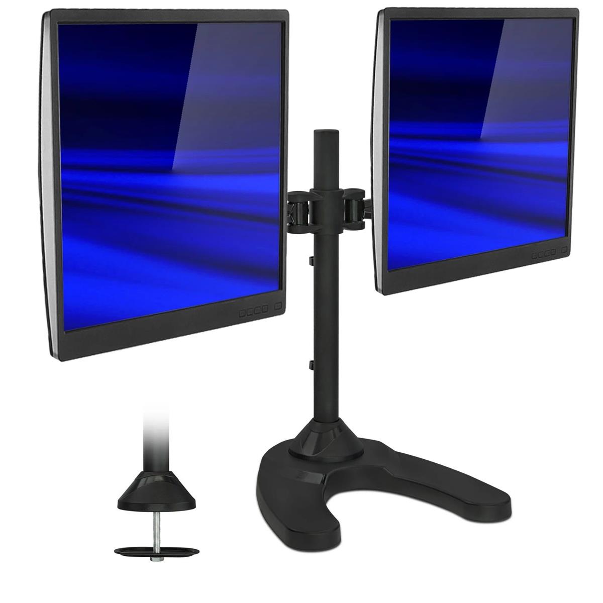 Mount-It! Dual Monitor Desk Mount,  Fits 2 Computer Screens 17"-27", Full Motion, Adjustable