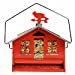 thumbnail image 3 of Perky-Pet 338 Squirrel-Be-Gone II Country House Bird Feeder with Weathervane, 8 lb, Red, 3 of 4