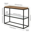 thumbnail image 5 of Maklaine Contemporary 42" Metal Console Table in Black and Bronze, 5 of 9
