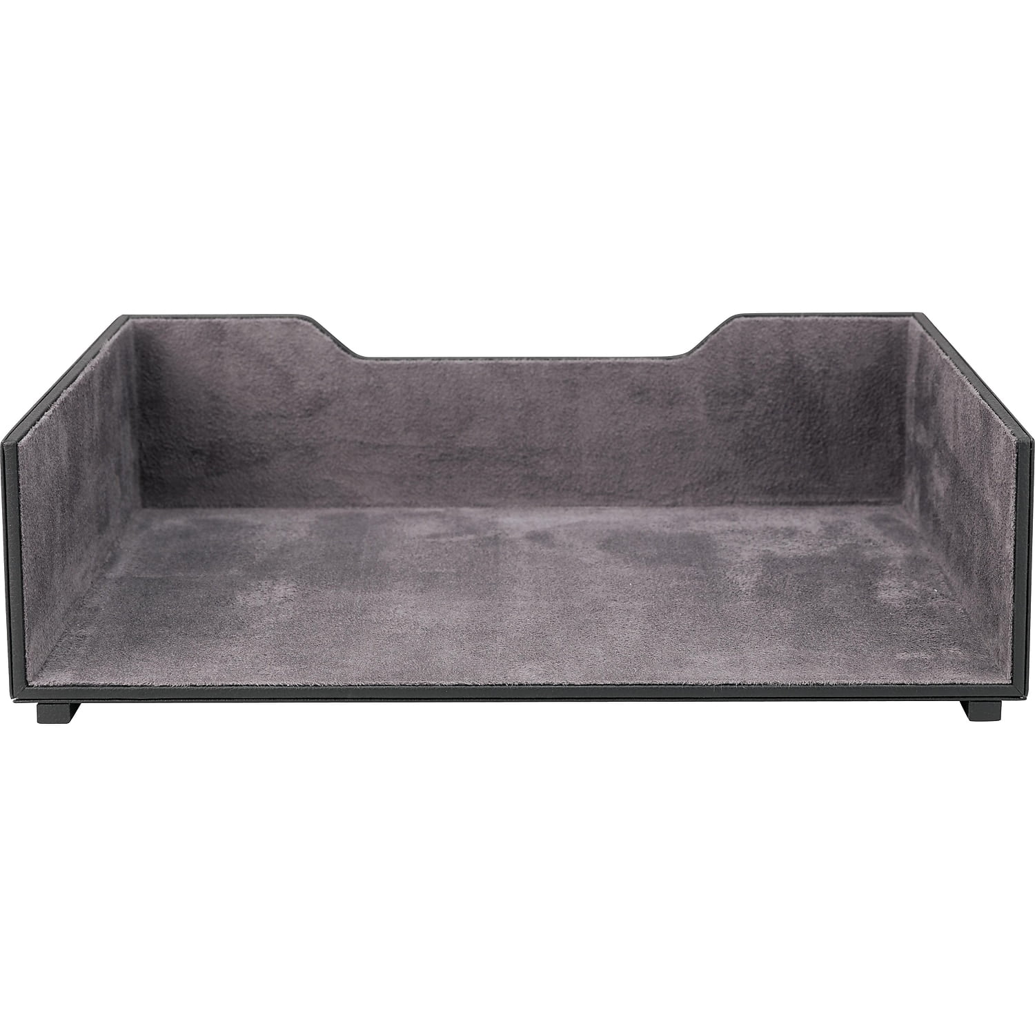 Staples Side Loading Letter Tray Black Faux Leather (45051) 1235456