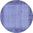 thumbnail image 1 of Ahgly Company Machine Washable Indoor Round Persian Blue Traditional Area Rugs, 3' Round, 1 of 4