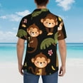 thumbnail image 6 of Disketp Hawaiian Shirts For Men,Monkeys Swinging From Palms Print Mens Casual Short Sleeve Button Down Shirts Beach Shirt, 6 of 8