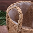 thumbnail image 4 of GOOHOCHY Cesta de almacenamiento multiusos con asa de doble grosor y lino tejido (marrón claro), 4 of 7