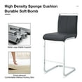 thumbnail image 7 of TesNus Bar Stools Set of 2 Black Faux Leather Modern C-Shaped Chrome Legs for Kitchen, 7 of 7