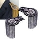 thumbnail image 3 of Hombreras Hombrera Borla Cadena Broches Joyería Almohadilla de Hombrera de Metal para Negro plata, 3 of 6