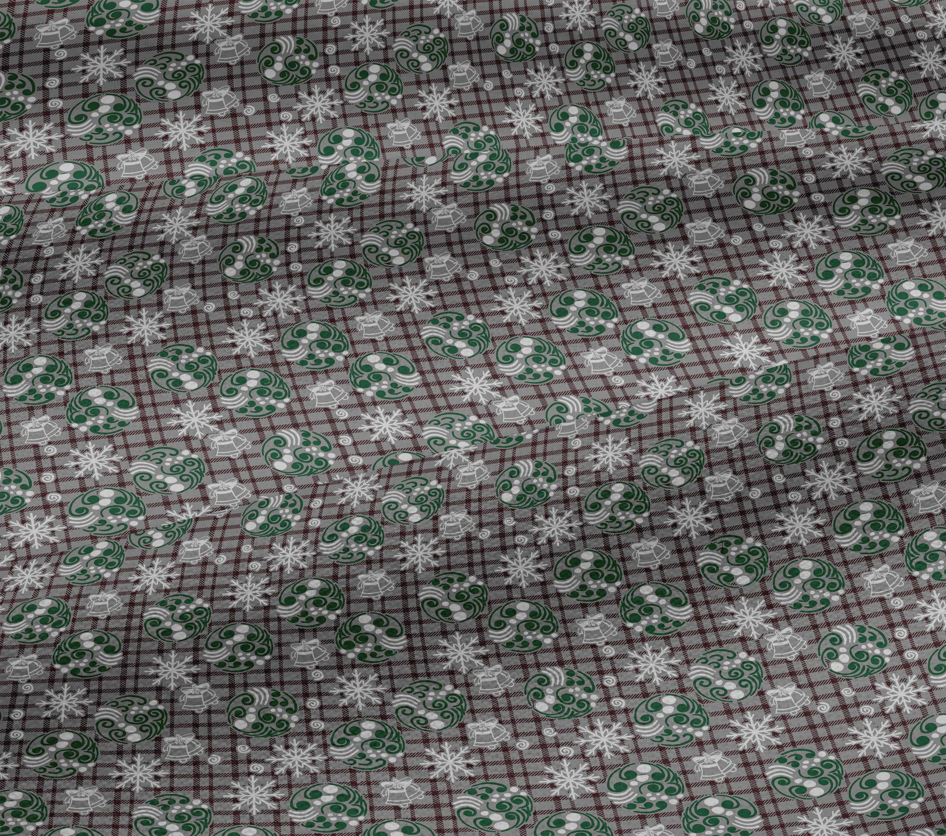 oneOone Cotton Jersey Gray Fabric Christmas Fabric For Sewing Printed Craft Fabric By The Yard 58 Inch Wide