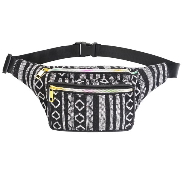 Bolso cosmético para mujer, bolso de cintura étnico para deportes al aire libre, bolso de moda, bolso bohemio para mujer MFZFUKR CPB-DE-SSW1449-3