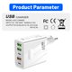 thumbnail image 4 of Adaptador de cargador ligero para teléfono celular con cargador PD65W para iPhone 14 (blanco de la UE), 4 of 7