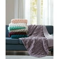 thumbnail image 2 of Madison Park Ruched Faux Fur Throw Blanket,Teal,50 X 60, 2 of 3