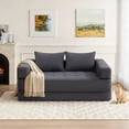 thumbnail image 3 of Hommpa 58" Convertible Sofa Bed Foldable Couch Bed Folding Mattress Couch, Sleeper Sofa with Pillow with High Density Foam Filling, for Living Room for Holiday Festival Gift, Gray, Queen, 3 of 12