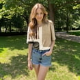 thumbnail image 6 of ZJXFGS Womens Fall Tops Casual Tops for Women School Outfits for Teachers Tshirts Shirts for Women Beige S, 6 of 9