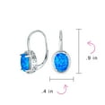 thumbnail image 4 of Bling Jewelry Womens White Blue Purple Opal Dangle Gemstone Earrings Sterling Silver Vintage Style, 4 of 5