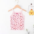 thumbnail image 3 of Zshosam Girls Tank Tops Girl's Ditsy Floral Print Frill Trim Cami Crop Top Summer Tops (Pink,6-7 Years), 3 of 3