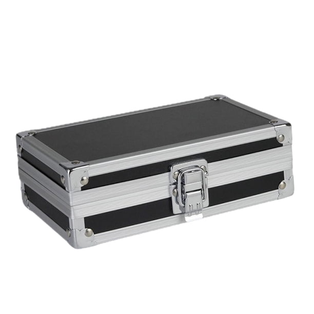 Estuche para herramientas de aleación de aluminio con cierre, portátil, impermeable, organizador, caja de almacenamiento para garaje, viajes, escuela