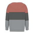 thumbnail image 4 of Pntutb moda mujer manga larga cremallera frente abierto suelta prendas de vestir exteriores blusa estampada abrigo Tops bolsillos blusa con capucha liquidación Pntutb Pntutb-6507, 4 of 5