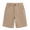thumbnail image 5 of Bainana Shorts For Girls Child Solid Color Elastic Waist Straight Leg Shorty Breathable Casual Little Girls School Casual Wear Basic Short Khaki Size 13-14 Years, 5 of 8