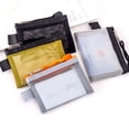 thumbnail image 3 of Dsseng Clear mini Transparent nylon mesh zipper storage bag ID bank card credit card organizer pocket portable purse cute wallet keys earphone zipper pouch, 3 of 4