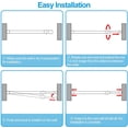 thumbnail image 3 of Set of 6 Extendable Rods Without Drilling Curtain Rods for Wardrobe Bathroom Kitchen (White, 40-70cm), 3 of 5