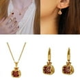thumbnail image 2 of Pomegranate Pendant Earrings/Necklace Elegant Zircons Fruit Jewelry for Women, 2 of 15