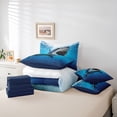 thumbnail image 6 of Feelyou 3D Marine Shark Bedding Comforter Set 7pcs, Sea Animal Child Queen Bedding Sets, 6 of 8
