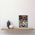 thumbnail image 2 of Tiger Wearing a Bucket Hat Vibrant Multicoloured Artwork Framed Wall Art Print A4, 2 of 4