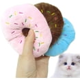 thumbnail image 5 of 3 uds juguete para masticar para perros, juguete suave de felpa con forma de Donut, sonido chirriante, mascota de peluche, juguetes para cachorros, mascotas suaves, juguete para masticar cac, 5 of 5