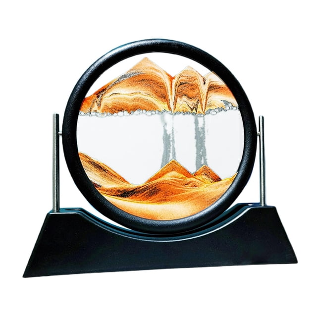 jifeng 3D Picture Photo Hourglass Scenery Painting Plastic Frame Toys Round B