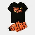 patpat-halloween-pajamas-family-matching-letter-bat-print-short
