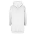 thumbnail image 6 of UngA Long Fleece Hoodies for Women Oversized Fleece Long Sleeve Sweatshirts Casual Fall Jacket Coat with Pocket Women's Zip Up Hoodies (White,M), 6 of 7