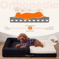 thumbnail image 4 of Small Pet Bed Orthopedic for Cat Dog Four-Sided Bolster Cushion with Waterproof Removable Washable Cover Pet Sofa Black, 4 of 10