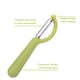 thumbnail image 4 of Fiudx Pelador de Acero Inoxidable, Cuchillo Multifuncional para Caña de Azúcar, Mango Ergonómico, Hoja de Acero Martensítico Resistente, Cepillo para Melón, Fácil de Limpiar, Tamaño 17 X 3 Cm, 4 of 7