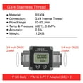 thumbnail image 2 of Digital Flow Meter Stainless Steel 1 1.5 2 Inch Electronic Water Urea Flowmeter with LCD Display Totalizer, 2 of 7