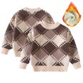 thumbnail image 5 of MXIEZI Long Sleeve Pullover Knit Sweater for Boys 3-11 Years Crewneck Fleece Lined Jumper for Kids Warm for Toddler Fall Winter Padded Bottoming Sweater, 5 of 9